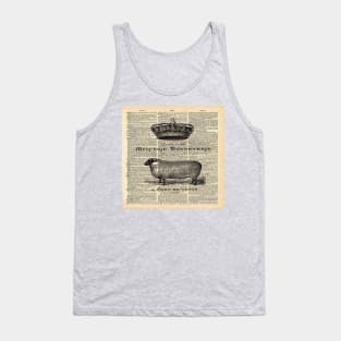 Dark Academia french country agriculture farm animal sheep Tank Top